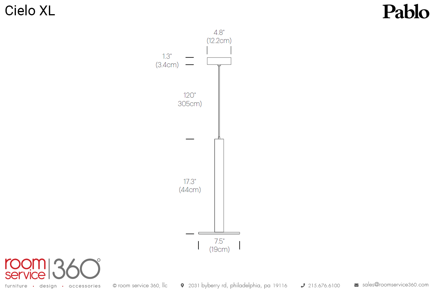 Cielo XL Pendant by Pablo Designs | room service 360°