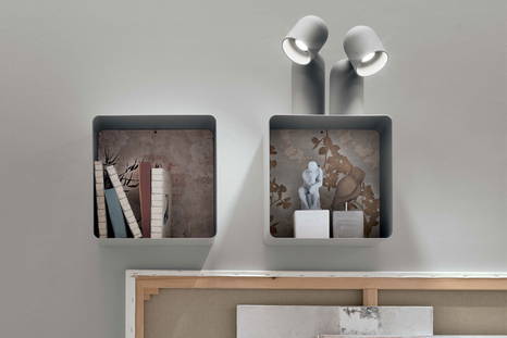 Ciko shelves with decor back panels