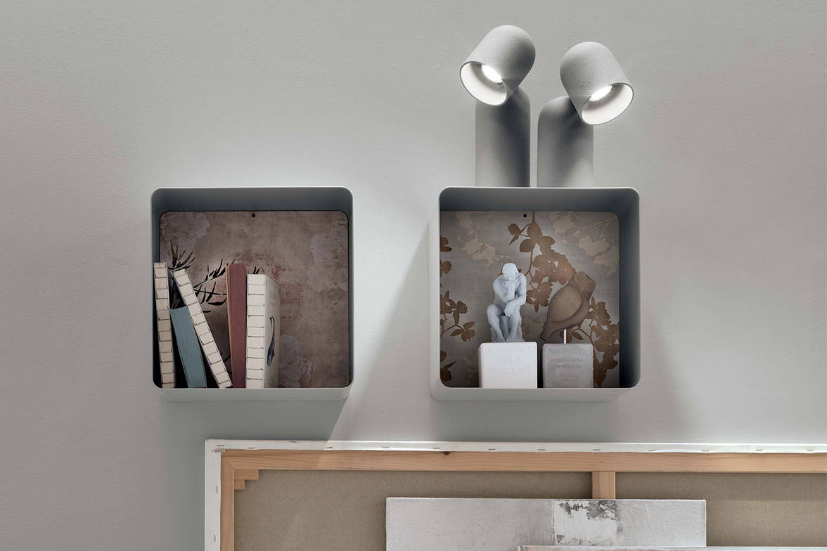 Ciko shelves with decor back panels Ciko shelves with decor back panels
