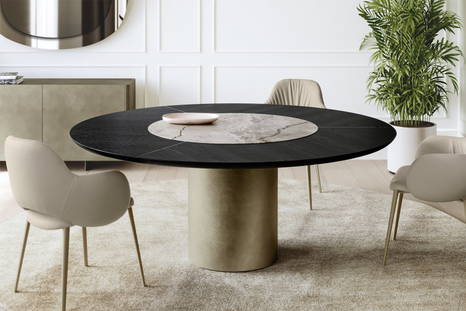 Cilindro Wood-Ceramic Dining table from Eforma
