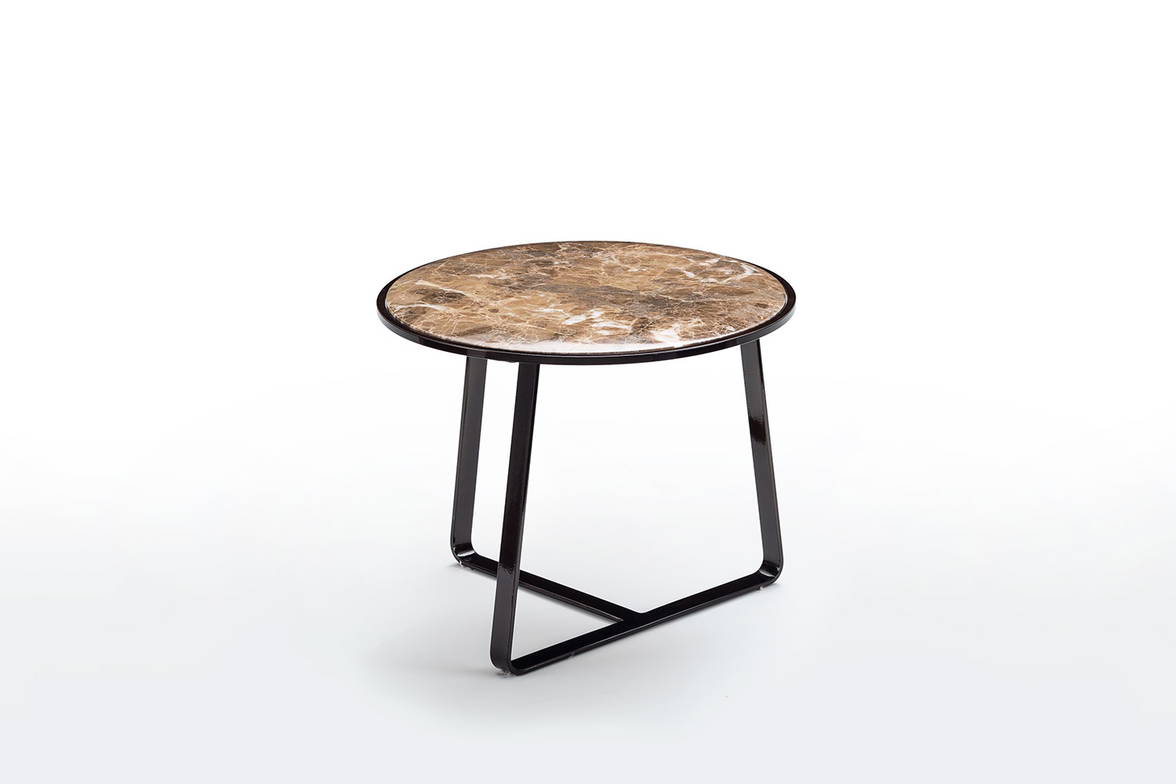 Circolo end table with top Emperador marble Circolo end table with top Emperador marble