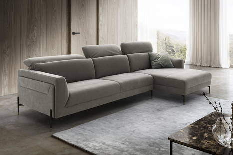 Claire sectional sofa with chaise by Nicoline Italia
