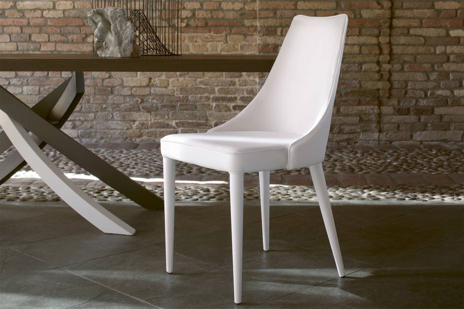 The Clara Upholstered Dining Chair by Bontempi Casa.
