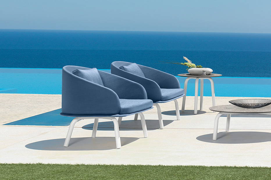 Cleo Alu lounge armchairs by Talenti