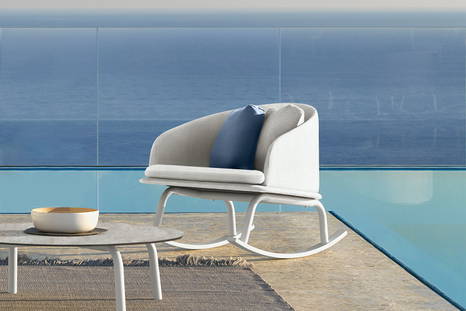 Cleo Alu rocking chair by Talenti