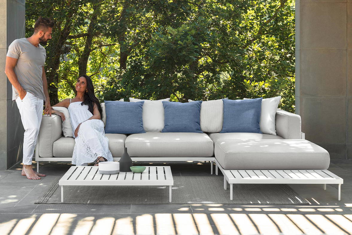 Cleo Alu sectional sofa with chaise by Talenti Cleo Alu sectional sofa with chaise by Talenti