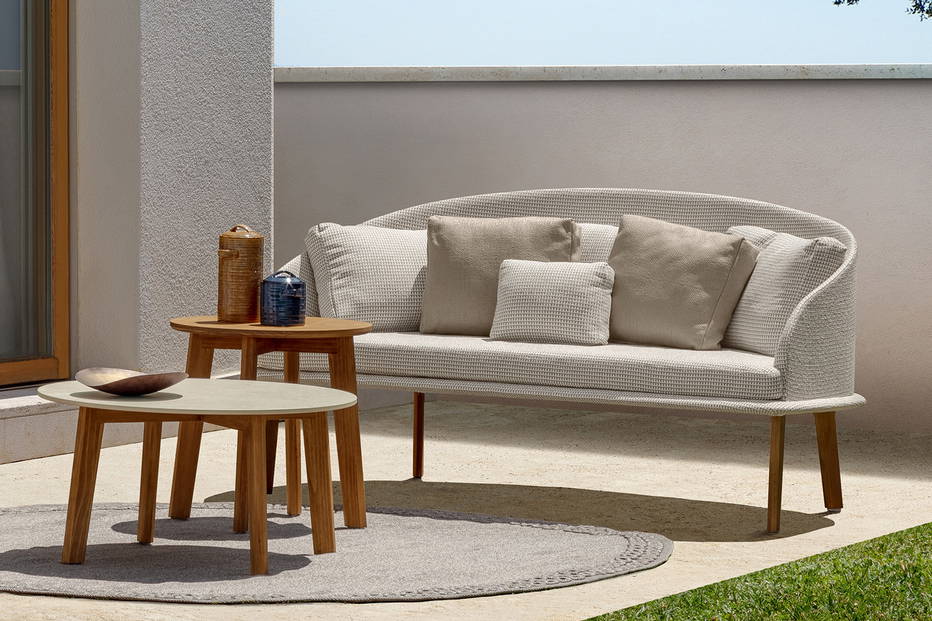 Cleo Wood Love Seat