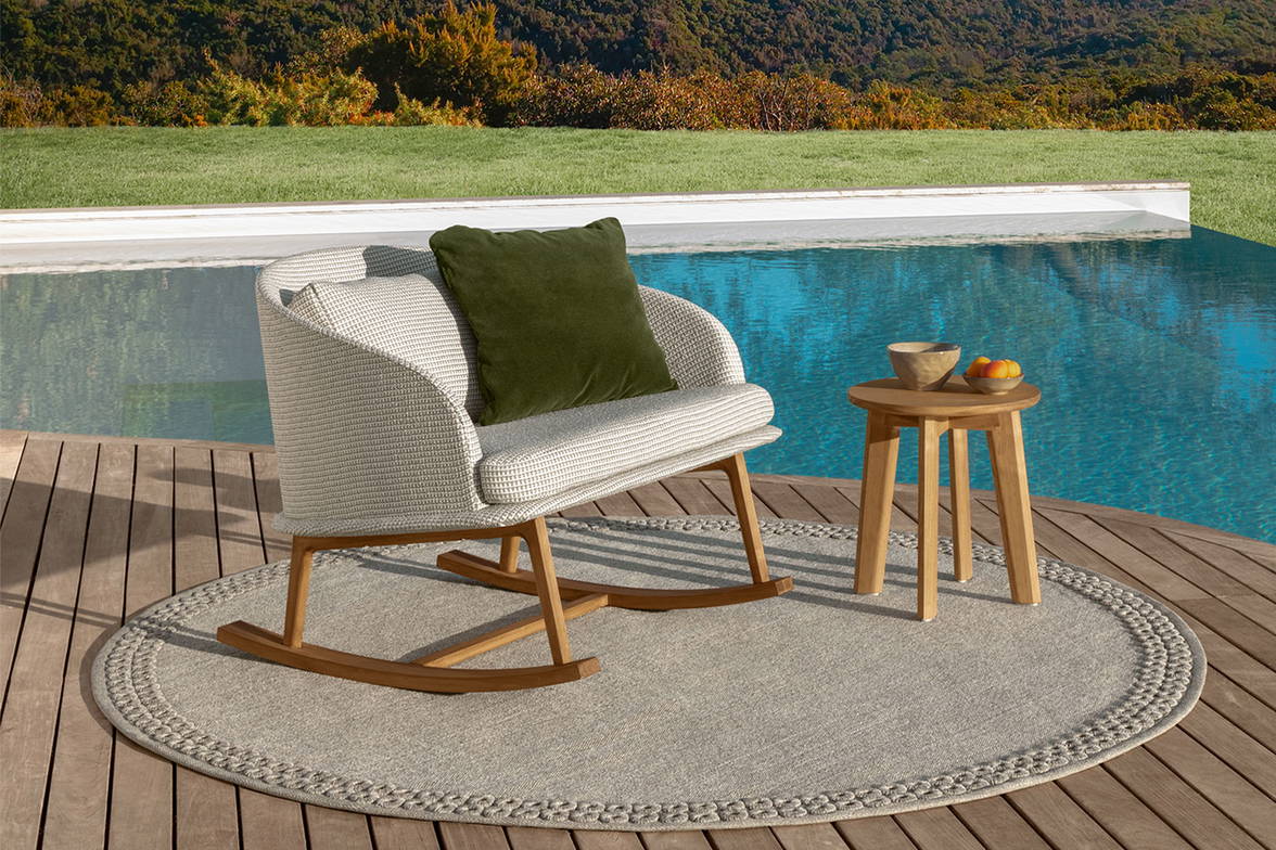 Cleo wood rocking armchair by Talenti Cleo wood rocking armchair by Talenti