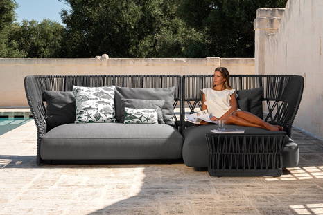 Cliff Deco sectional sofa with chaise by Talenti