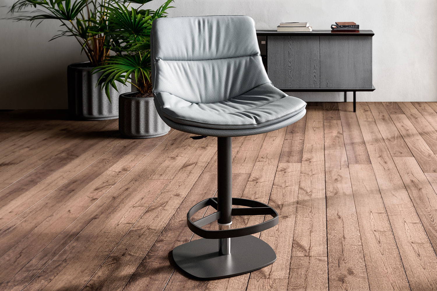 Coco Bar Stool with Brera Vetro Sideboard