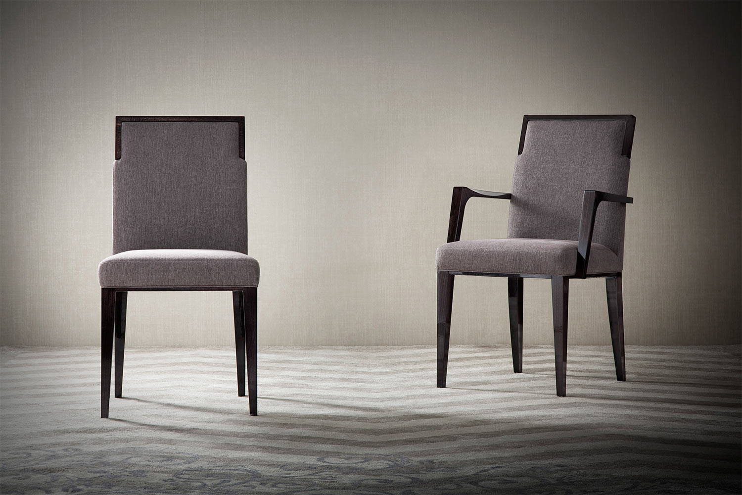 Concept/1 dining chairs by Costantini Pietro with and without arms