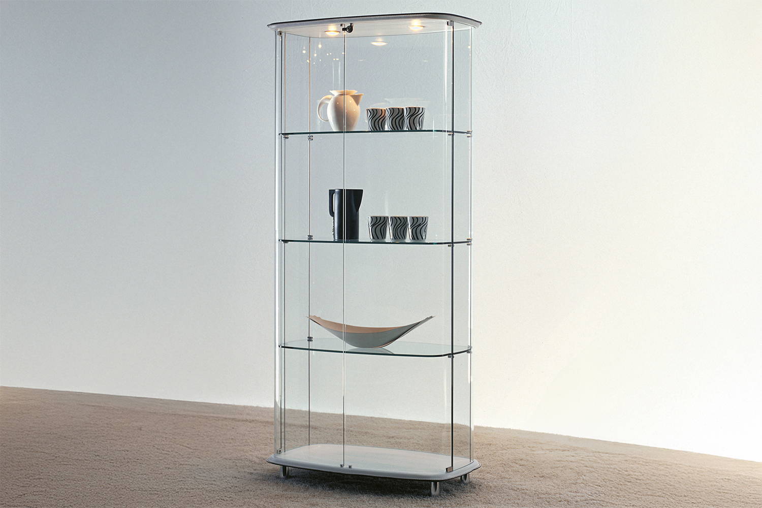 Concerto glass curio by Cattelan Italia