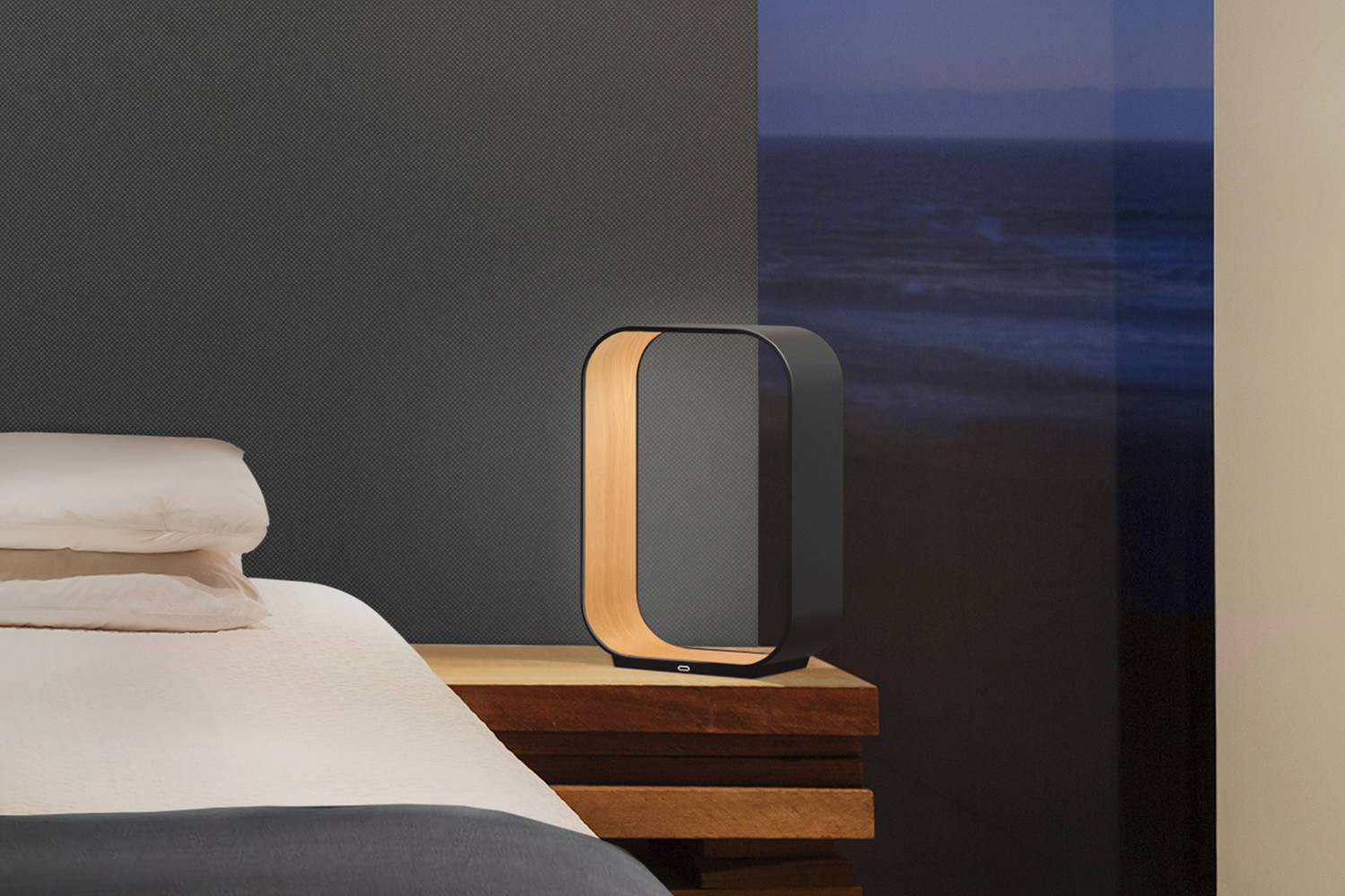 Contour table lamp as a bed side light
