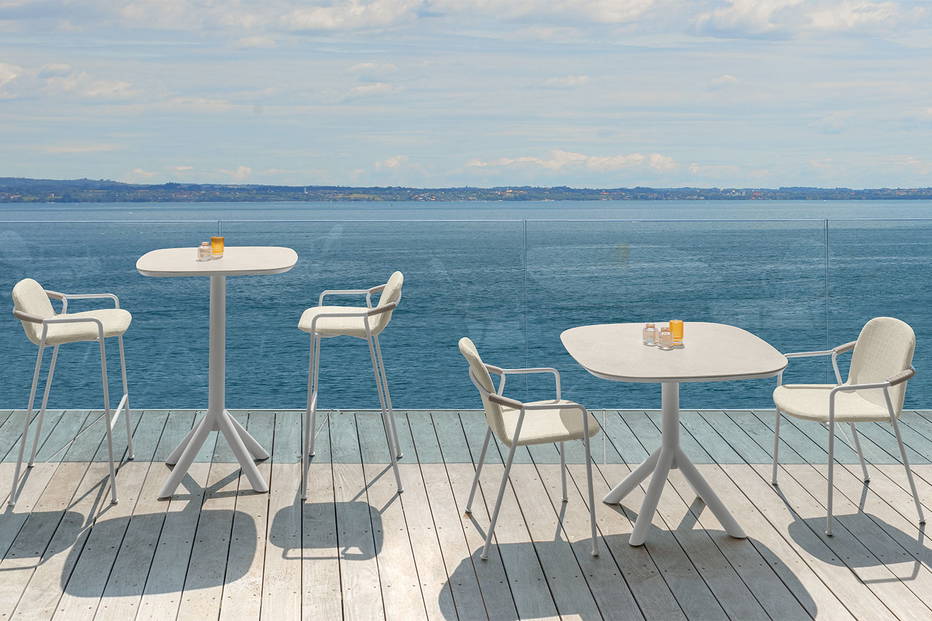Coral bistro tables by Talenti