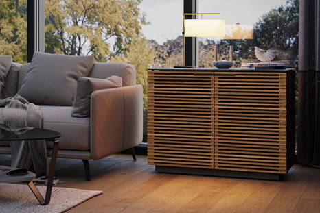 Corridor 8108 2-Door Storage Cabinet in living space