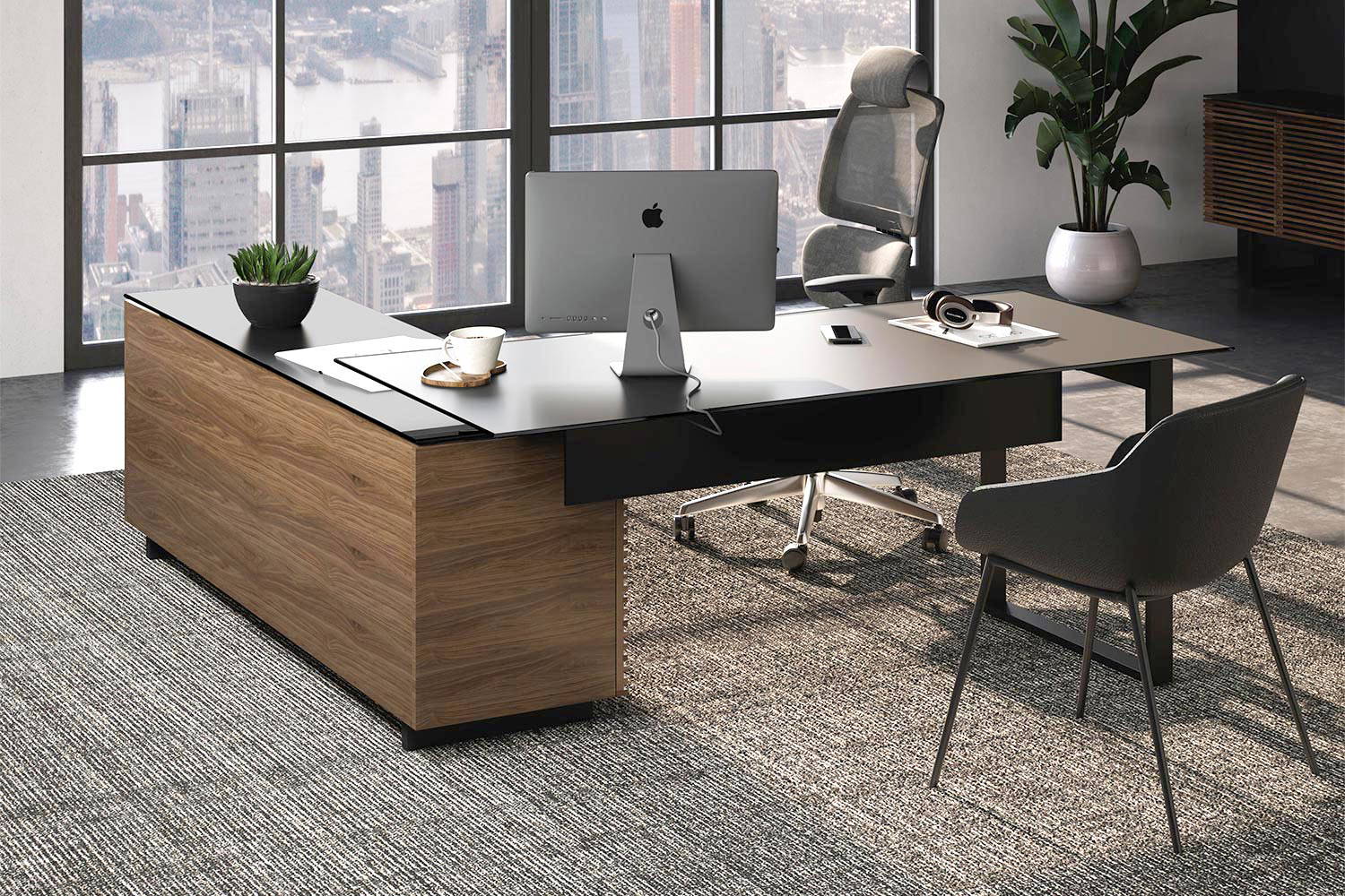 Corridor L Shaped Office Desk by BDI | room service 360°