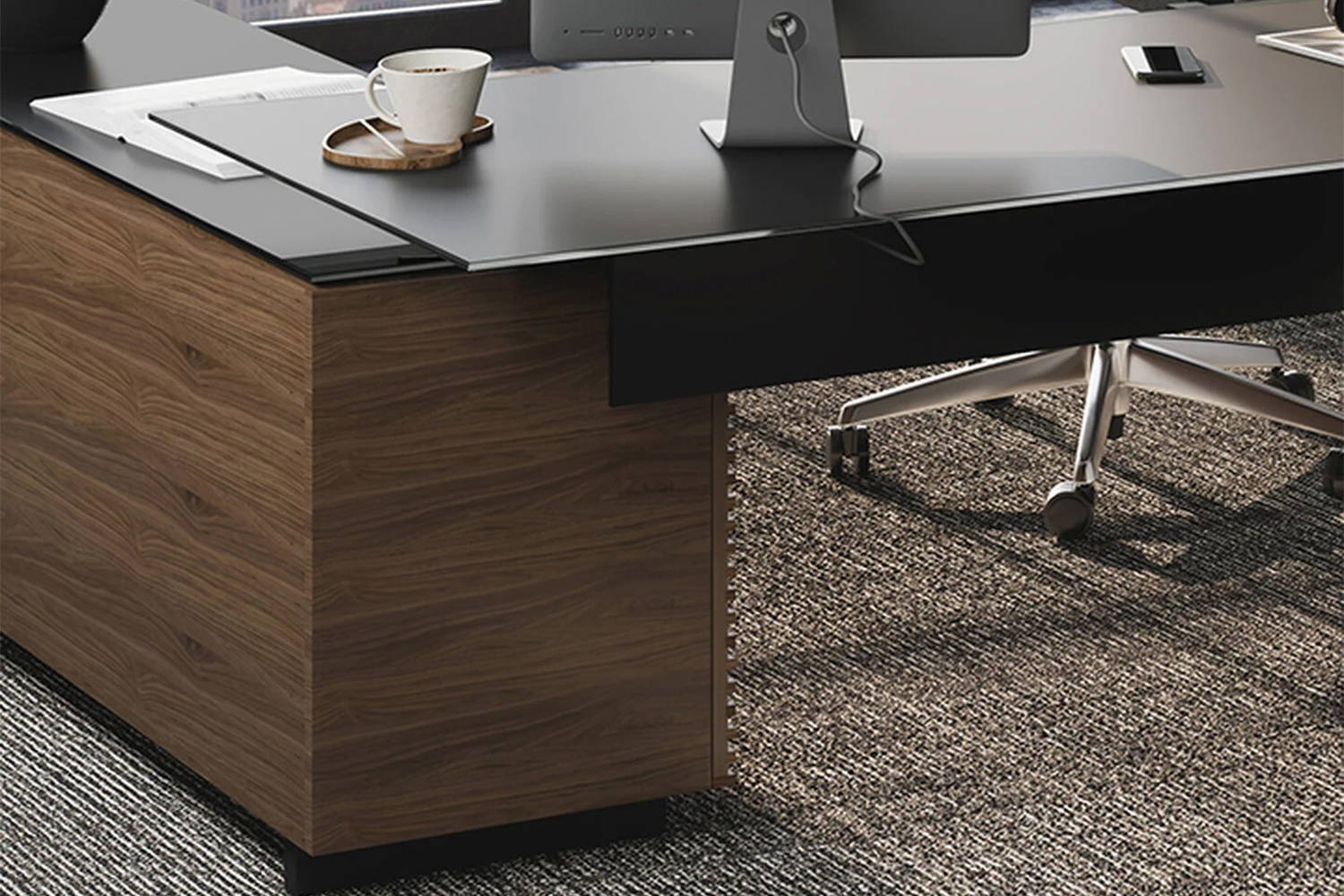 Corridor L Shaped Office Desk by BDI | room service 360°