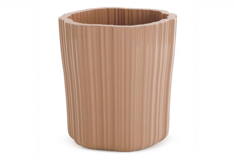 Corteza Small Plant Pot Cover powder pink finish 