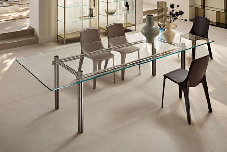 Cristaline Flat Dining Table by Fiam Italia