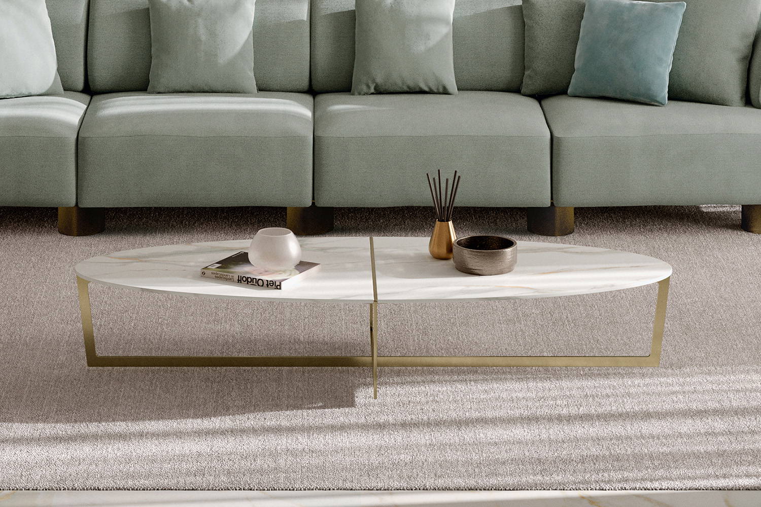 Bontempi Casa ボンテンピ・カーササイドテーブル Flower Cross Coffee Table by Bontempi Casa | room service 360°