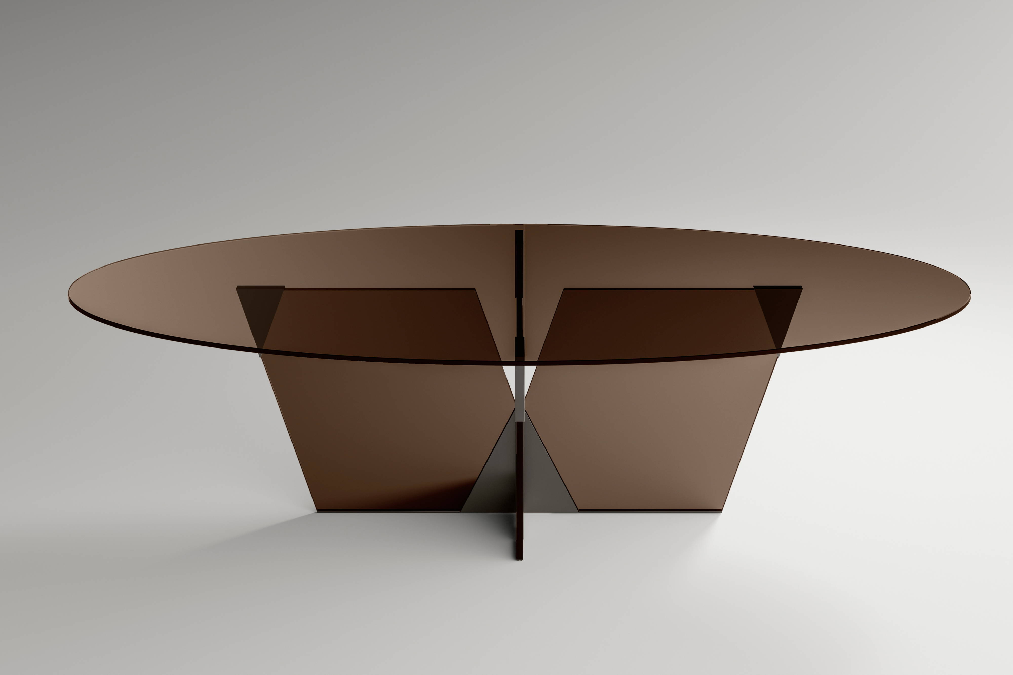 Crossover Oval dining table by Massimo Castagna for Tonelli