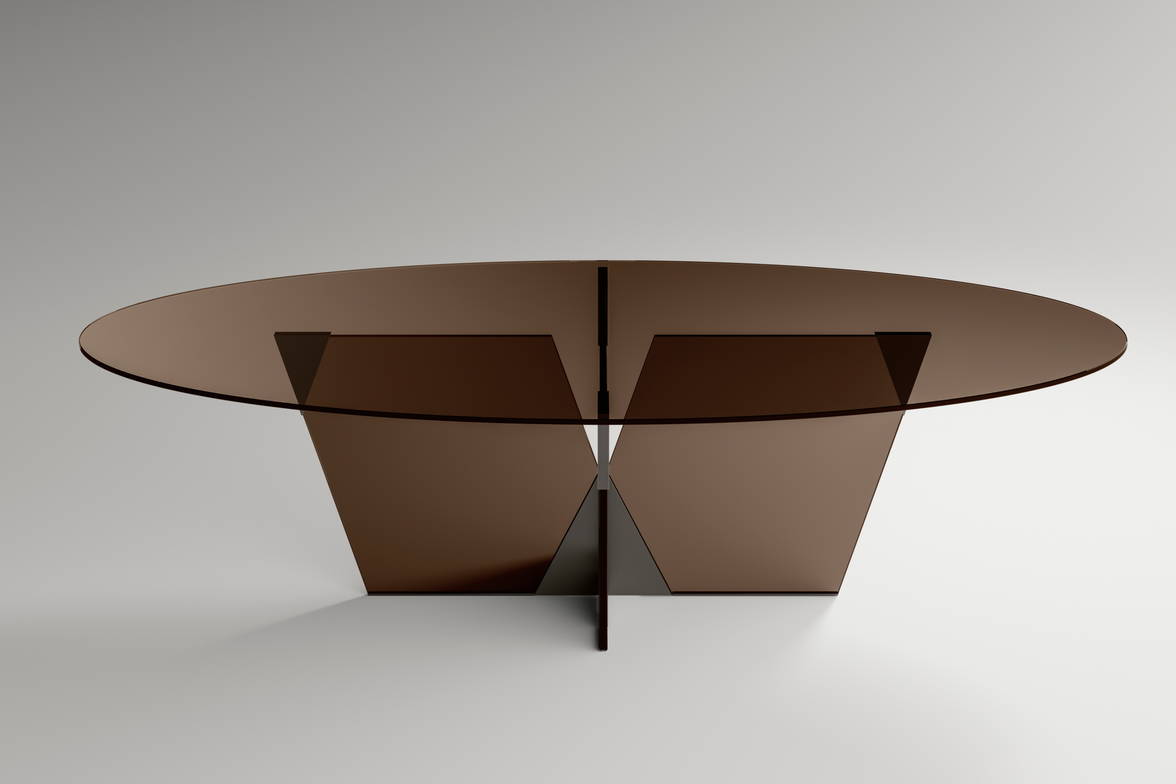 Crossover Oval dining table by Massimo Castagna for Tonelli Crossover Oval dining table by Massimo Castagna for Tonelli