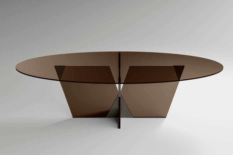 Crossover Oval Dining Table