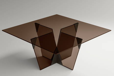 Crossover Square dining table by Massimo Castagna for Tonelli.