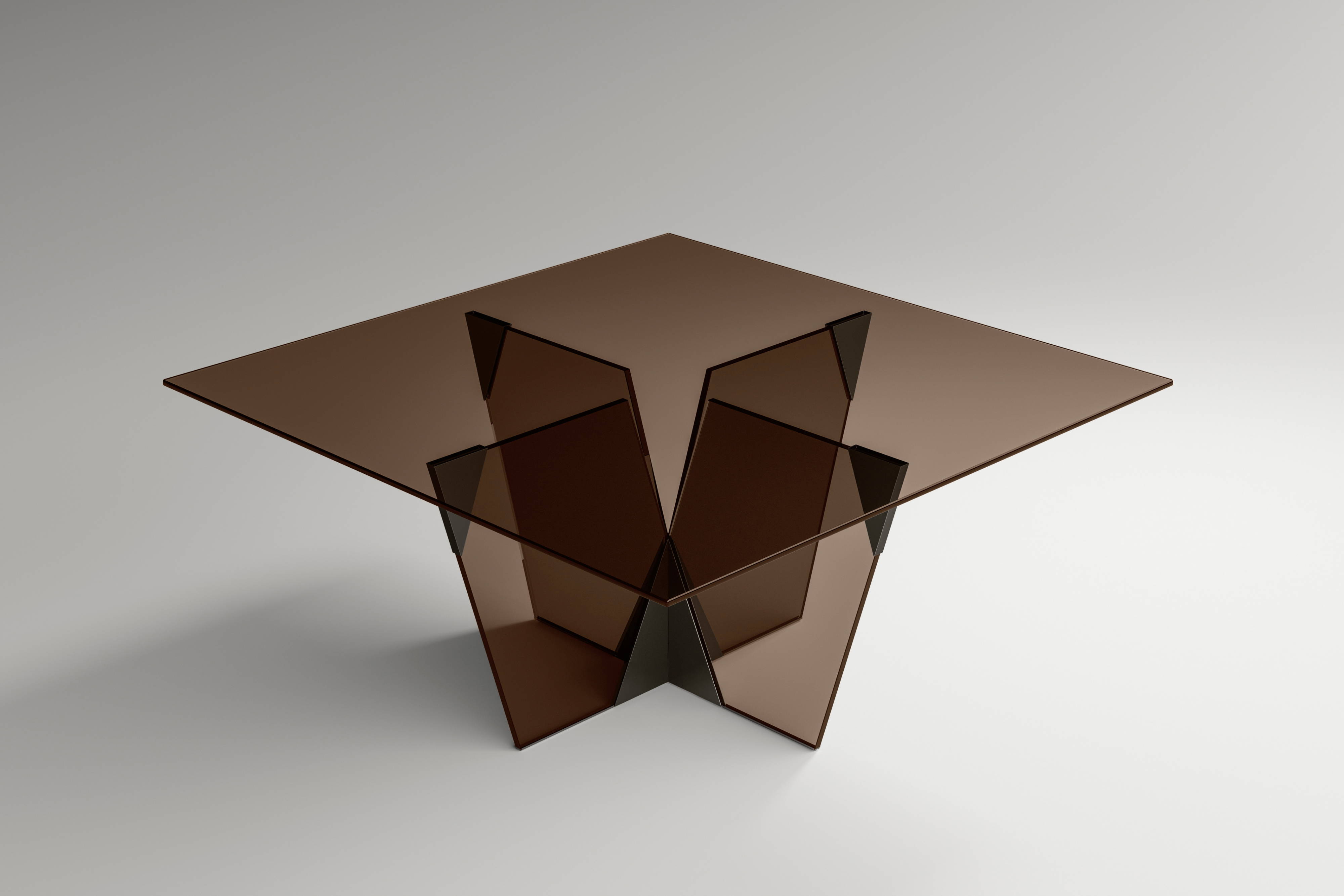 Crossover Square dining table by Massimo Castagna for Tonelli.
