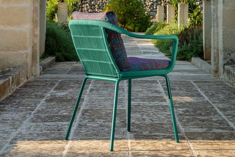 Cruise Alu dining armchair by Talenti side view