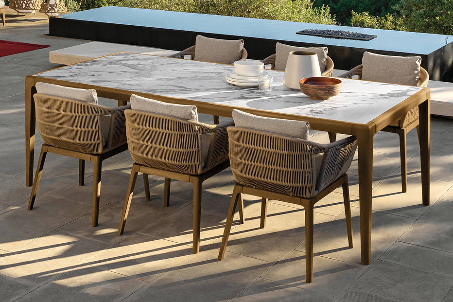 Cruise Teak dining armchair by Talenti
