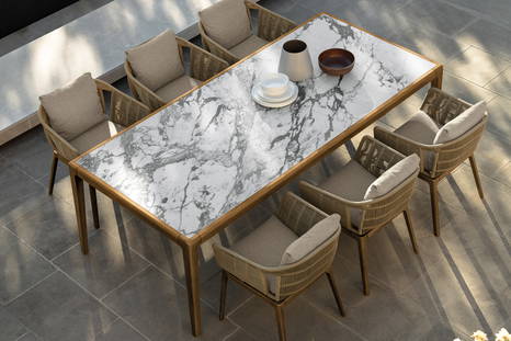 Cruise Teak dining table by Talenti