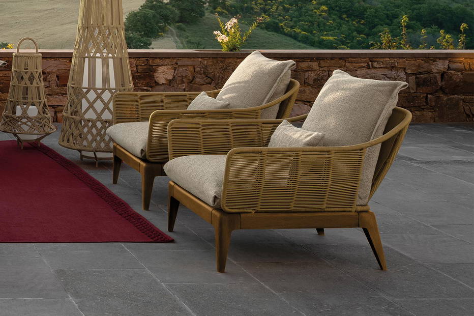 Cruise Teak lounge armchairs by Talenti