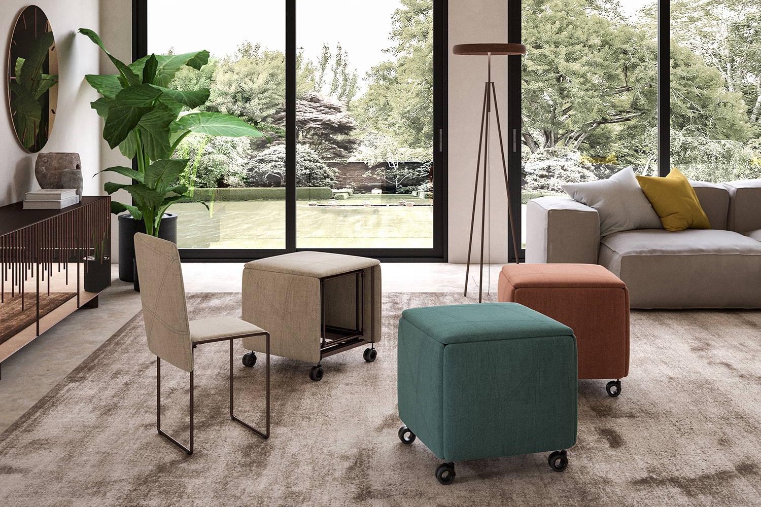 Cubix Transforming Dining Chair by Ozzio Italia | room service 360°