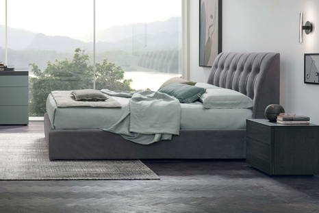 Dafne Bed with Loft chair and Joy end tables
