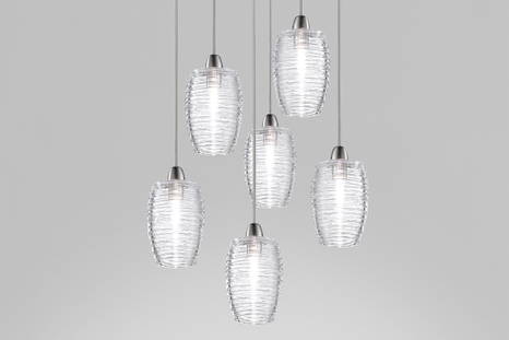 Damasco 6-Pendant Suspension Light from Vistosi
