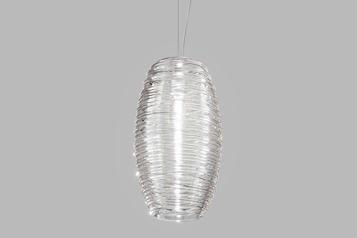 Damasco Suspension Light with crystal glass finish