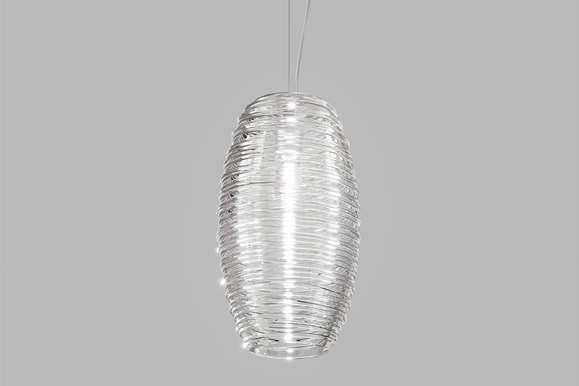 Damasco Suspension Light with crystal glass finish Damasco Suspension Light with crystal glass finish