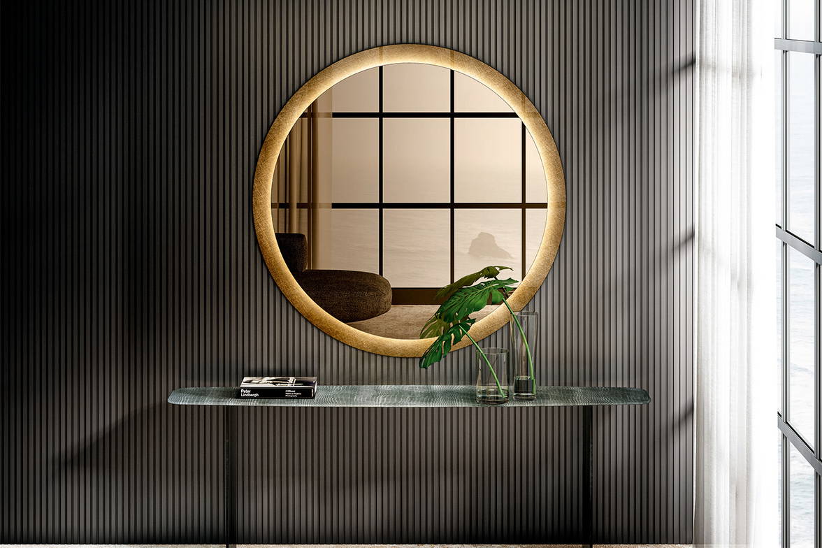 The Deba console table with the Kibi mirror. The Deba console table with the Kibi mirror.