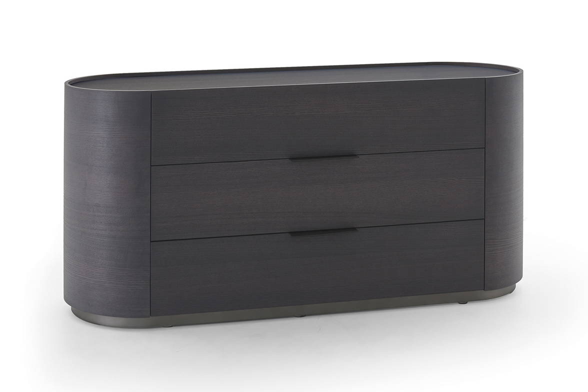 The Dedalo dresser in Frassino Antracite wood The Dedalo dresser in Frassino Antracite wood