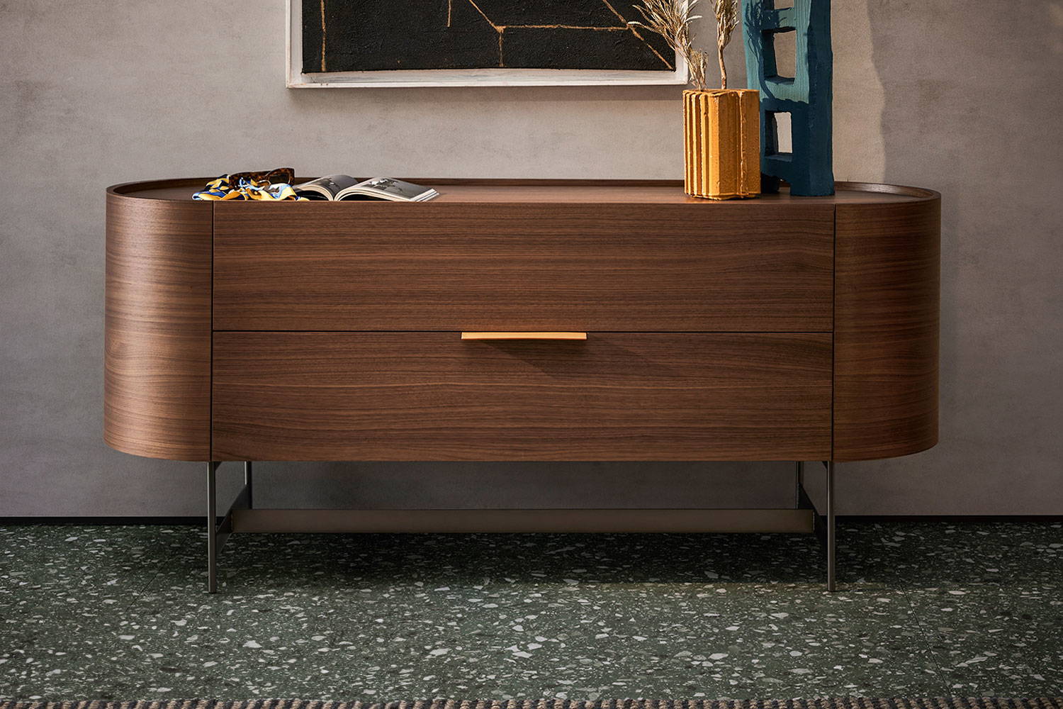Dedalo dresser with base by Pianca