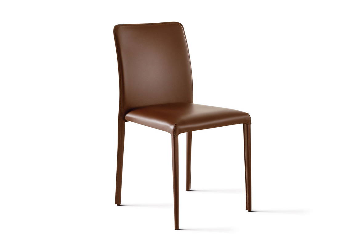 Deli hard leather dining chair by Bonaldo Deli hard leather dining chair by Bonaldo