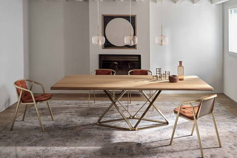 Delta wood dining table by Bernhardt & Vella for Bontempi Casa