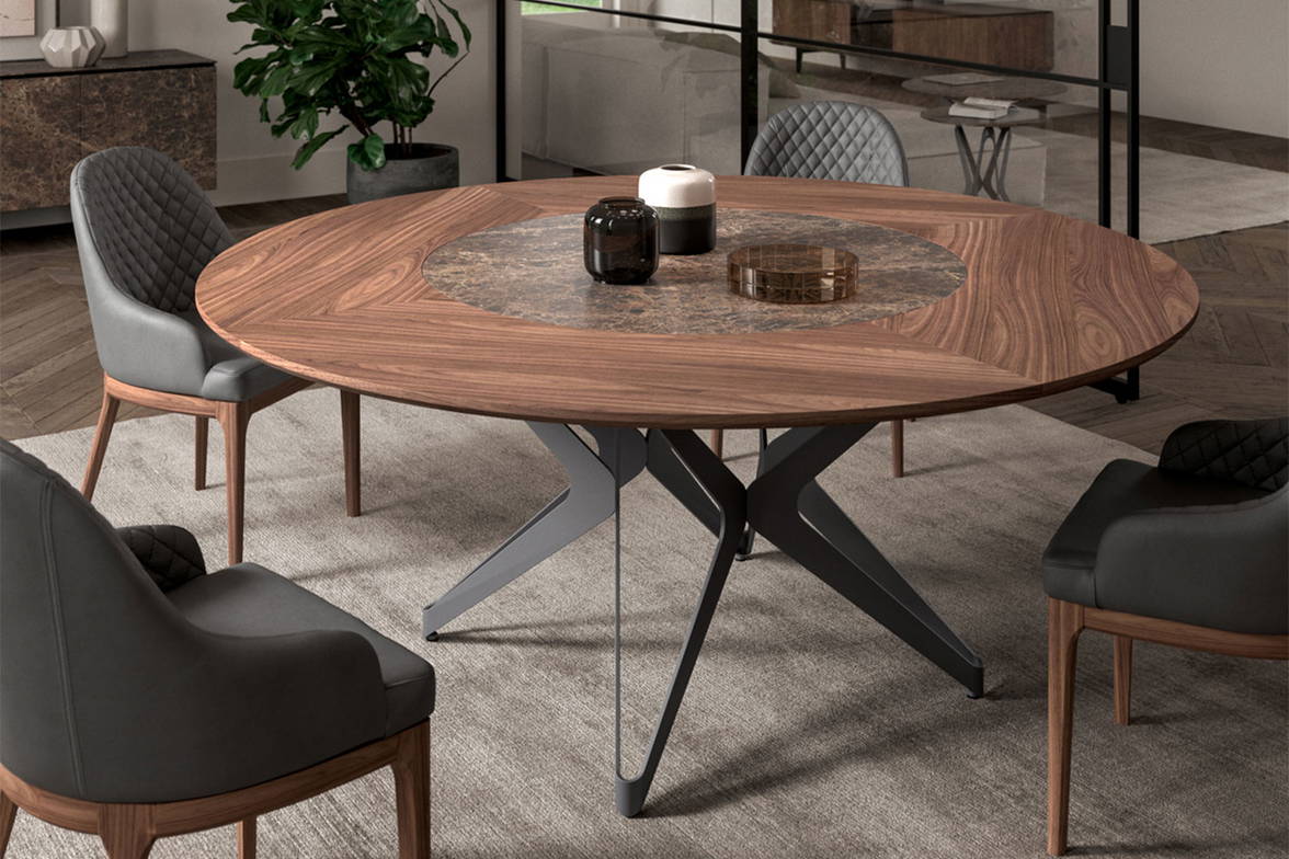 DNA dining table with Thelma Armchairs DNA dining table with Thelma Armchairs