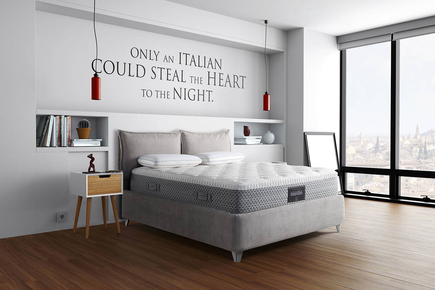 Dolce Vita Dual 12" mattress bedroom composition