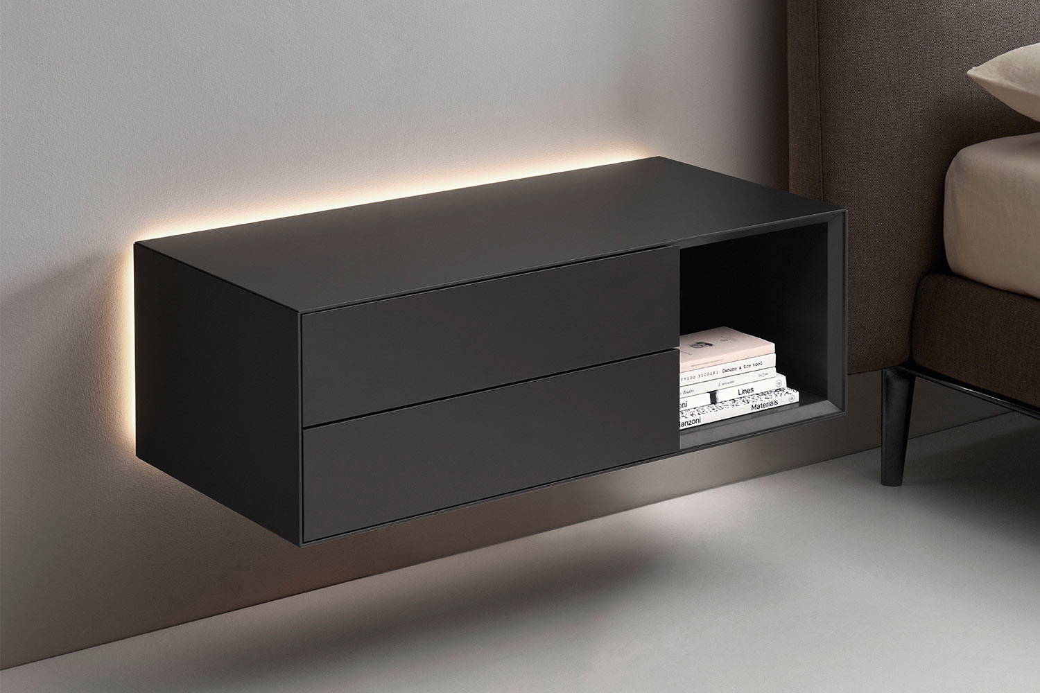 Domino Wall-Mounted Nightstand