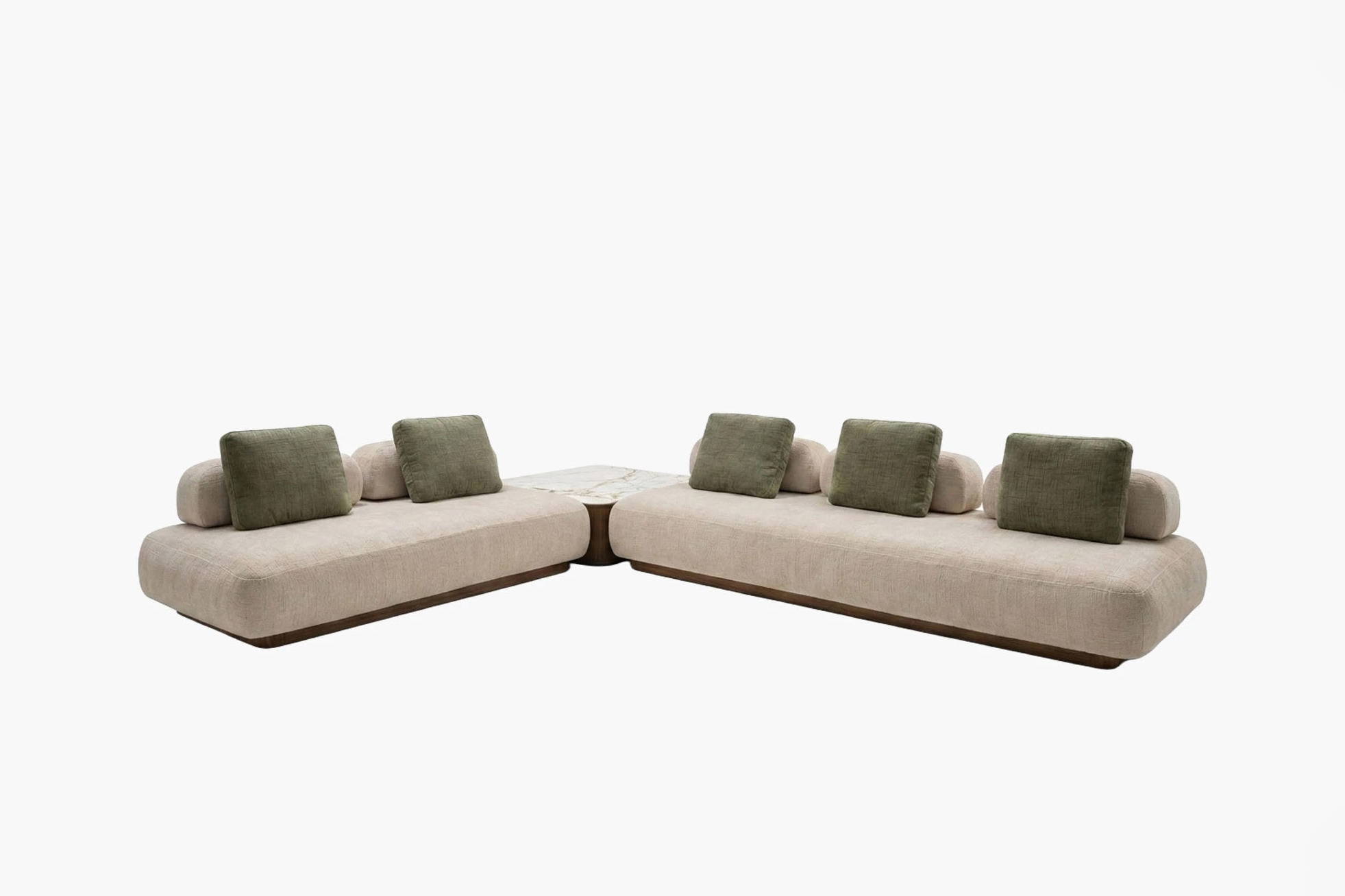 Domus Sectional Sofa with Table from Tonin Casa