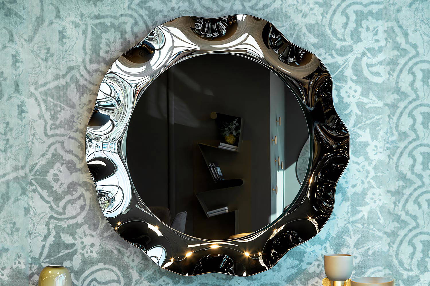 Dorian Round Mirror by Tonin Casa