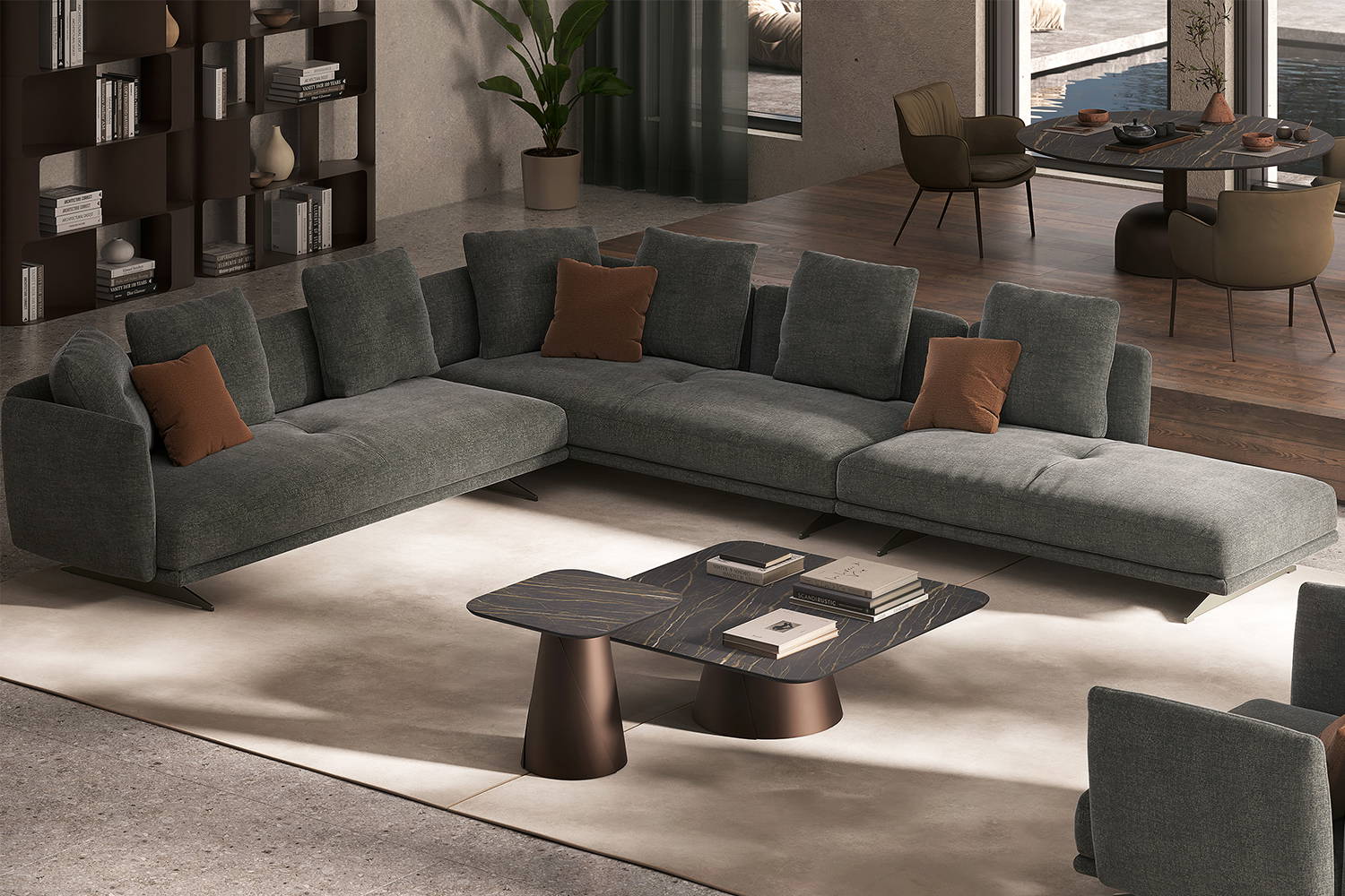 Douglas Sectional Sofa with Peninsula