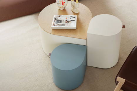 Drop Coffee Tables in living room with Suite Armchair